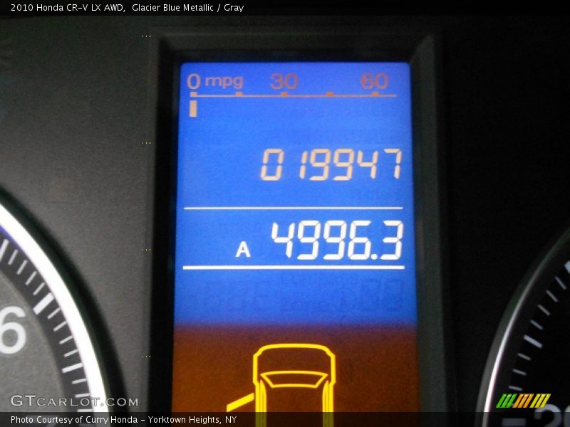 Glacier Blue Metallic / Gray 2010 Honda CR-V LX AWD