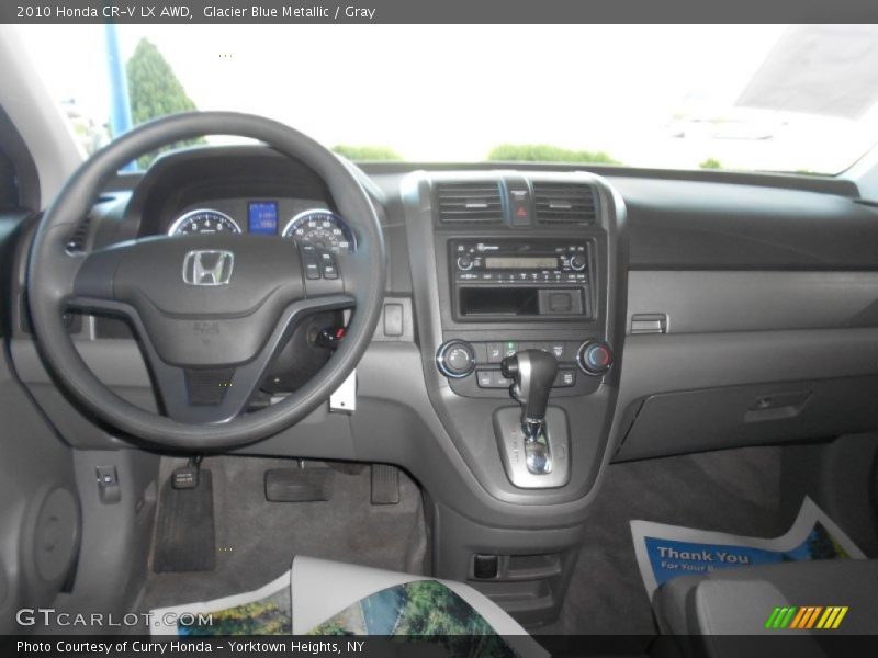 Glacier Blue Metallic / Gray 2010 Honda CR-V LX AWD