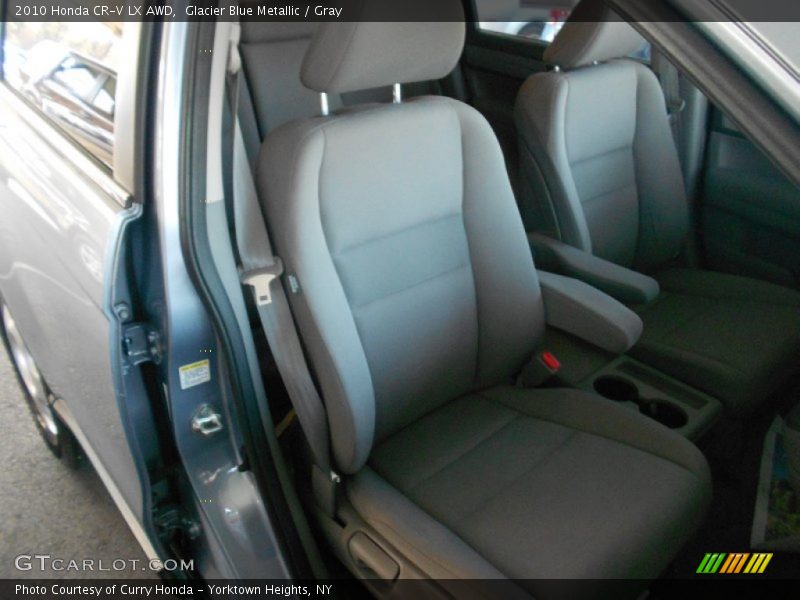 Glacier Blue Metallic / Gray 2010 Honda CR-V LX AWD