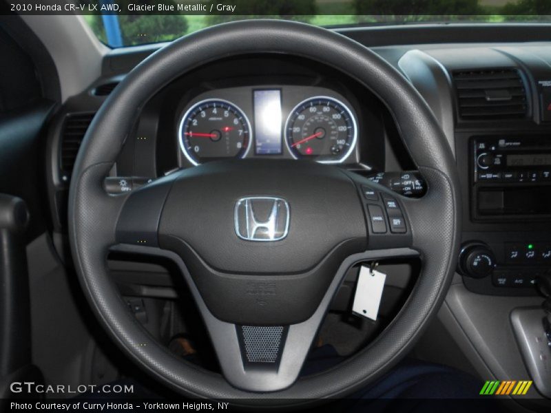 Glacier Blue Metallic / Gray 2010 Honda CR-V LX AWD