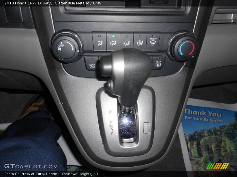 Glacier Blue Metallic / Gray 2010 Honda CR-V LX AWD