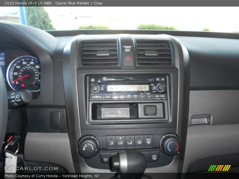 Glacier Blue Metallic / Gray 2010 Honda CR-V LX AWD