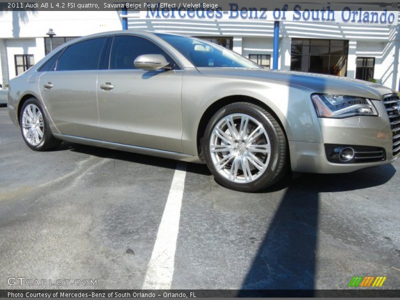Savana Beige Pearl Effect / Velvet Beige 2011 Audi A8 L 4.2 FSI quattro