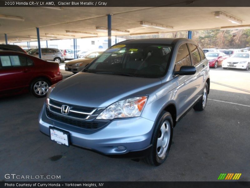 Glacier Blue Metallic / Gray 2010 Honda CR-V LX AWD