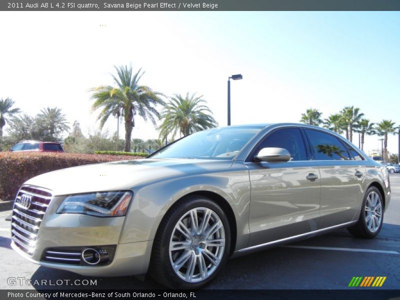 Savana Beige Pearl Effect / Velvet Beige 2011 Audi A8 L 4.2 FSI quattro