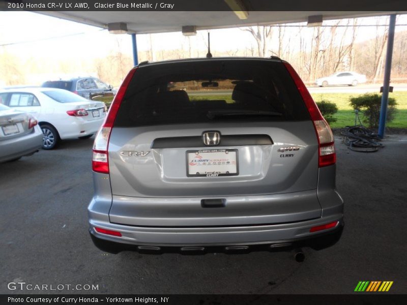 Glacier Blue Metallic / Gray 2010 Honda CR-V LX AWD