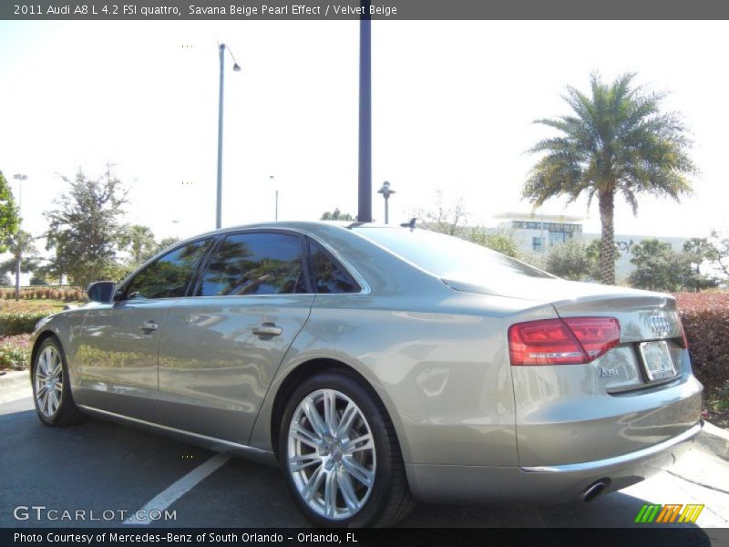 Savana Beige Pearl Effect / Velvet Beige 2011 Audi A8 L 4.2 FSI quattro