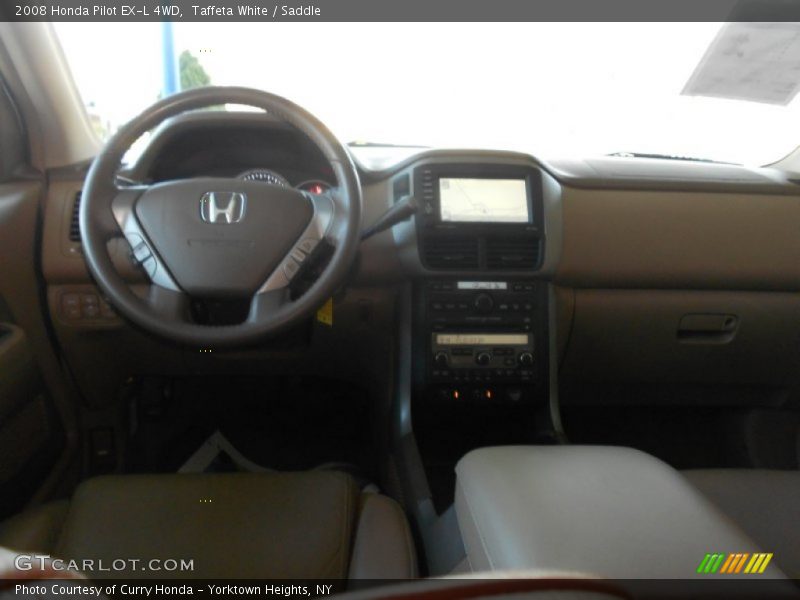 Taffeta White / Saddle 2008 Honda Pilot EX-L 4WD