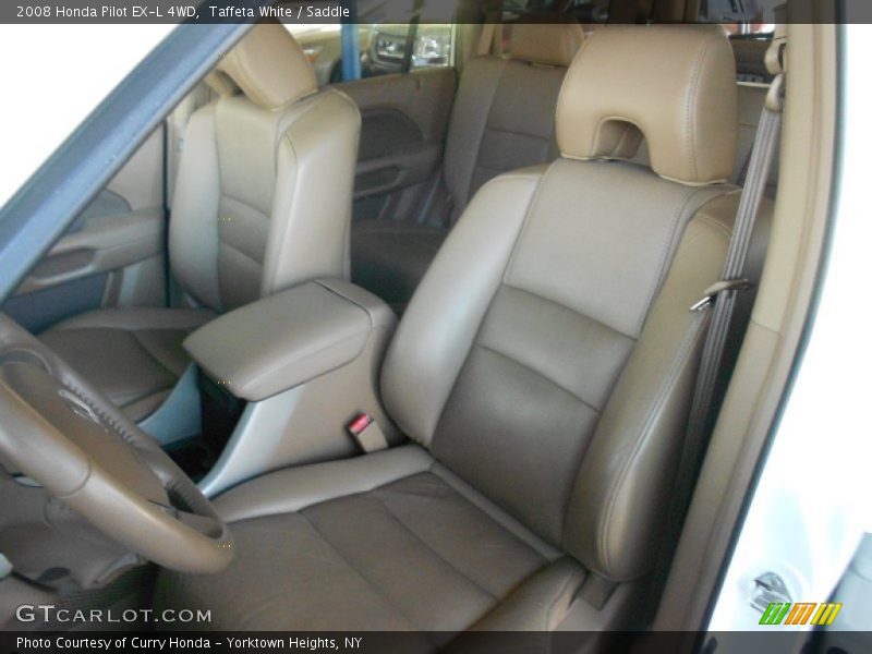 Taffeta White / Saddle 2008 Honda Pilot EX-L 4WD