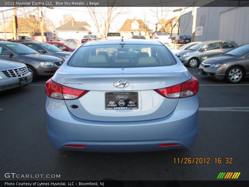 Blue Sky Metallic / Beige 2013 Hyundai Elantra GLS