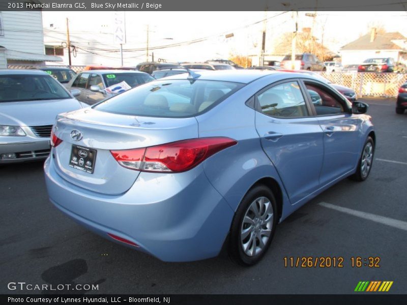Blue Sky Metallic / Beige 2013 Hyundai Elantra GLS
