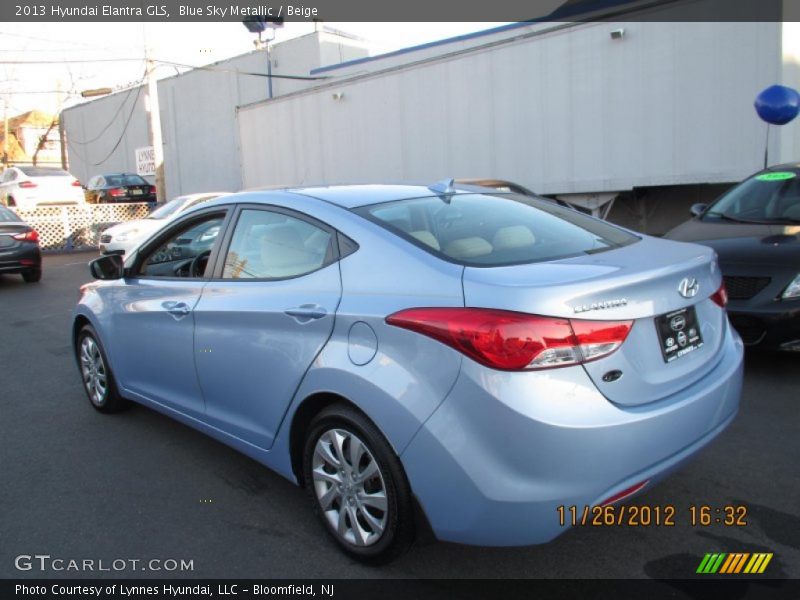 Blue Sky Metallic / Beige 2013 Hyundai Elantra GLS