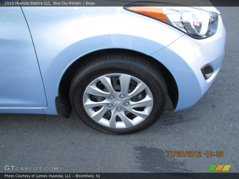 Blue Sky Metallic / Beige 2013 Hyundai Elantra GLS