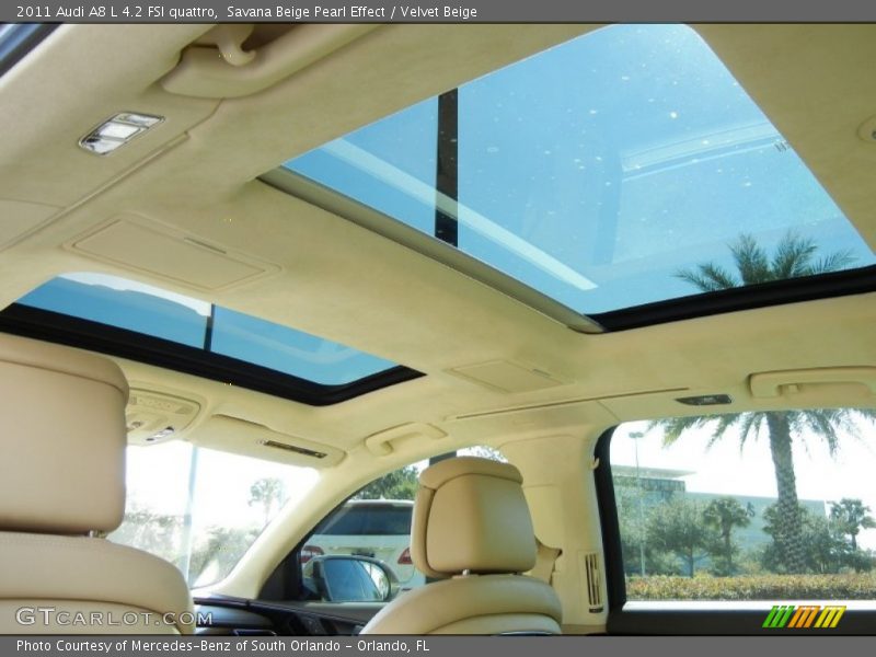 Savana Beige Pearl Effect / Velvet Beige 2011 Audi A8 L 4.2 FSI quattro