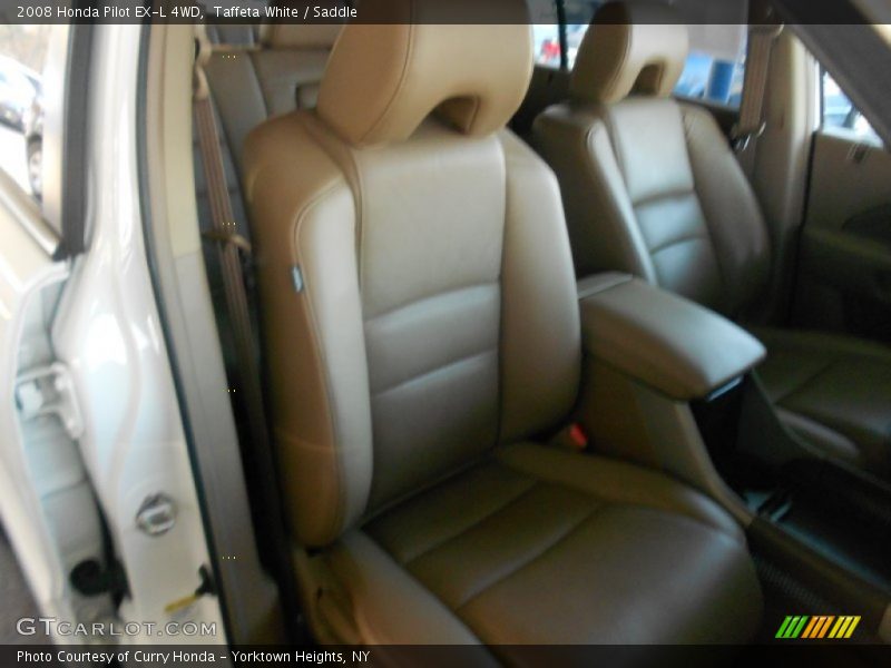 Taffeta White / Saddle 2008 Honda Pilot EX-L 4WD