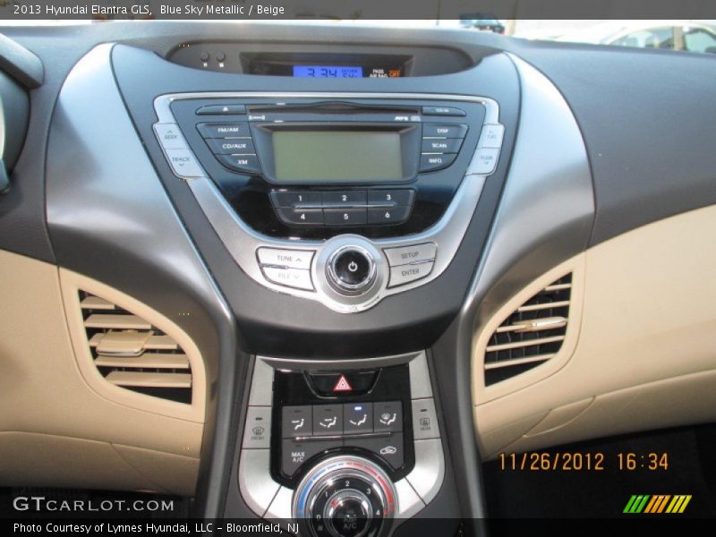 Blue Sky Metallic / Beige 2013 Hyundai Elantra GLS