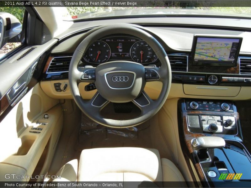Savana Beige Pearl Effect / Velvet Beige 2011 Audi A8 L 4.2 FSI quattro