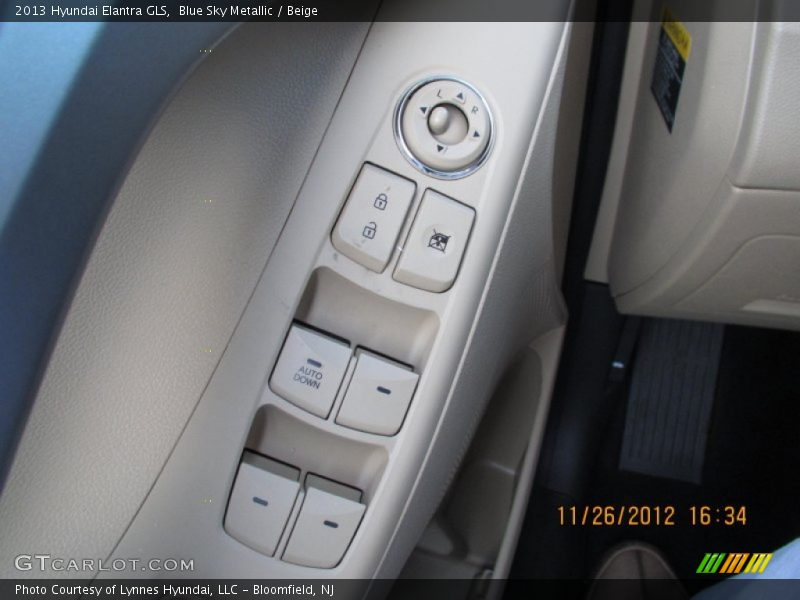 Blue Sky Metallic / Beige 2013 Hyundai Elantra GLS