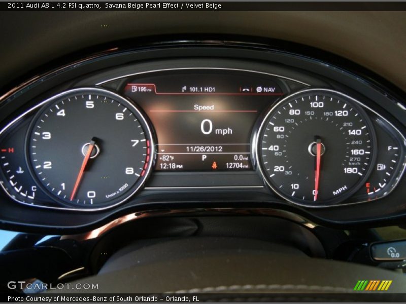  2011 A8 L 4.2 FSI quattro L 4.2 FSI quattro Gauges