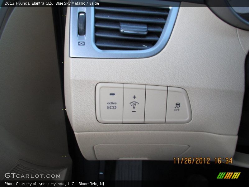 Blue Sky Metallic / Beige 2013 Hyundai Elantra GLS