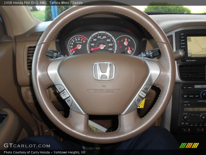 Taffeta White / Saddle 2008 Honda Pilot EX-L 4WD