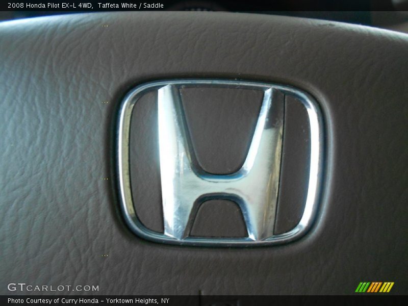 Taffeta White / Saddle 2008 Honda Pilot EX-L 4WD