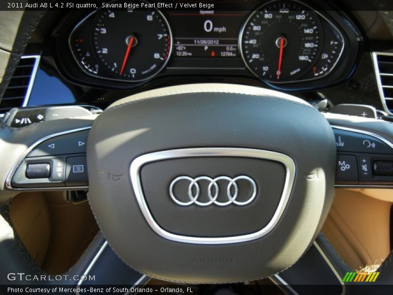 Savana Beige Pearl Effect / Velvet Beige 2011 Audi A8 L 4.2 FSI quattro