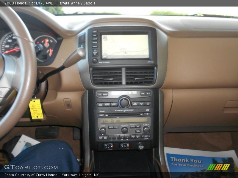 Taffeta White / Saddle 2008 Honda Pilot EX-L 4WD