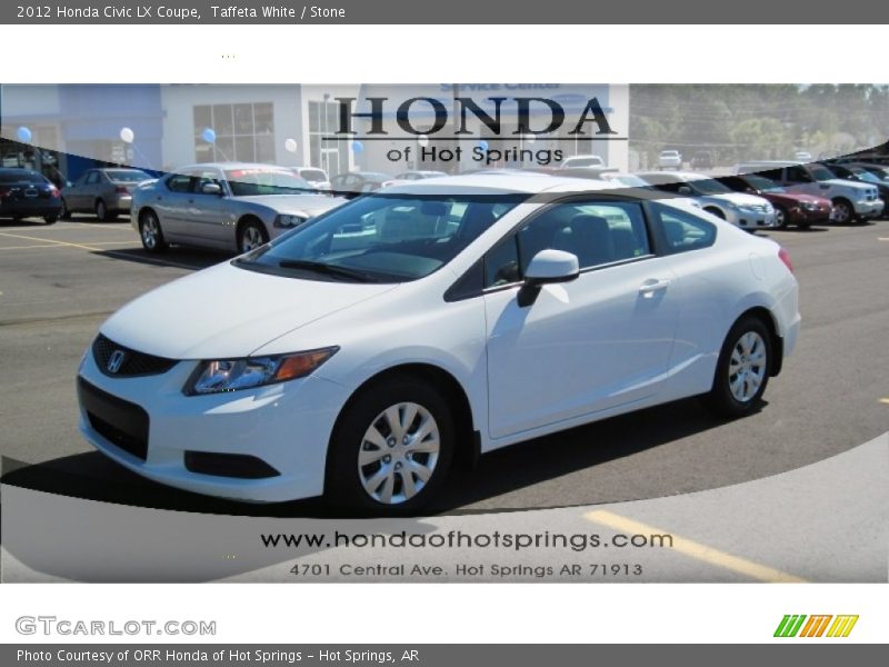 Taffeta White / Stone 2012 Honda Civic LX Coupe