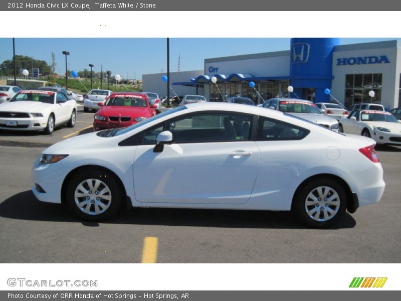 Taffeta White / Stone 2012 Honda Civic LX Coupe
