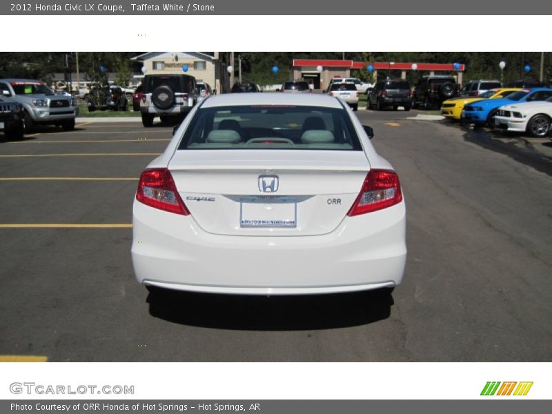 Taffeta White / Stone 2012 Honda Civic LX Coupe