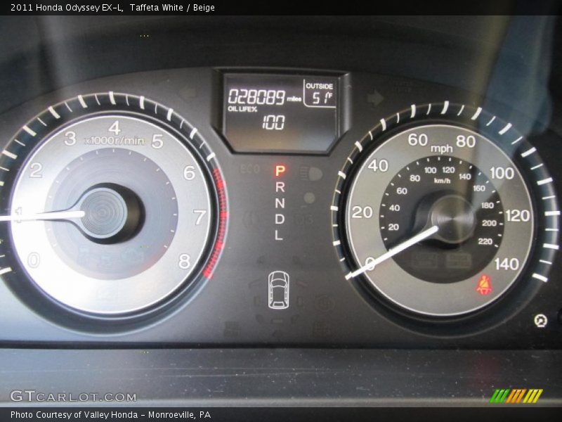Taffeta White / Beige 2011 Honda Odyssey EX-L