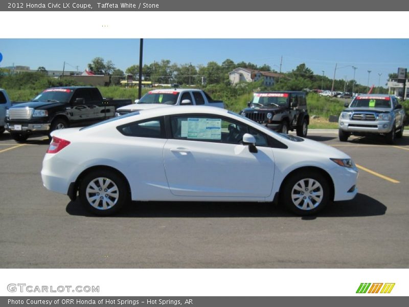 Taffeta White / Stone 2012 Honda Civic LX Coupe