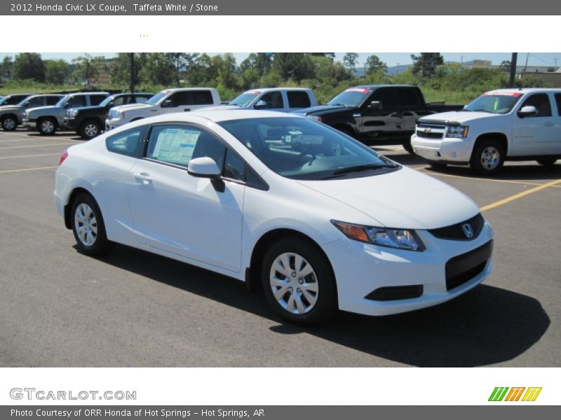 Taffeta White / Stone 2012 Honda Civic LX Coupe
