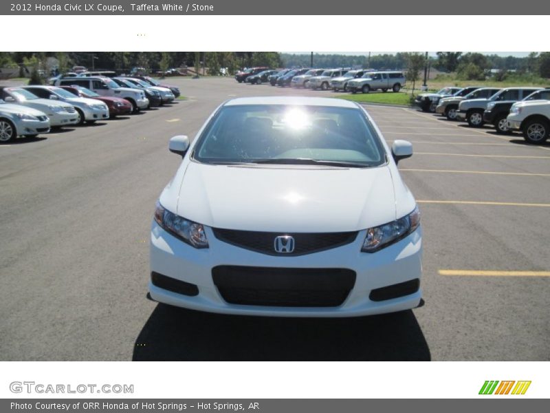 Taffeta White / Stone 2012 Honda Civic LX Coupe