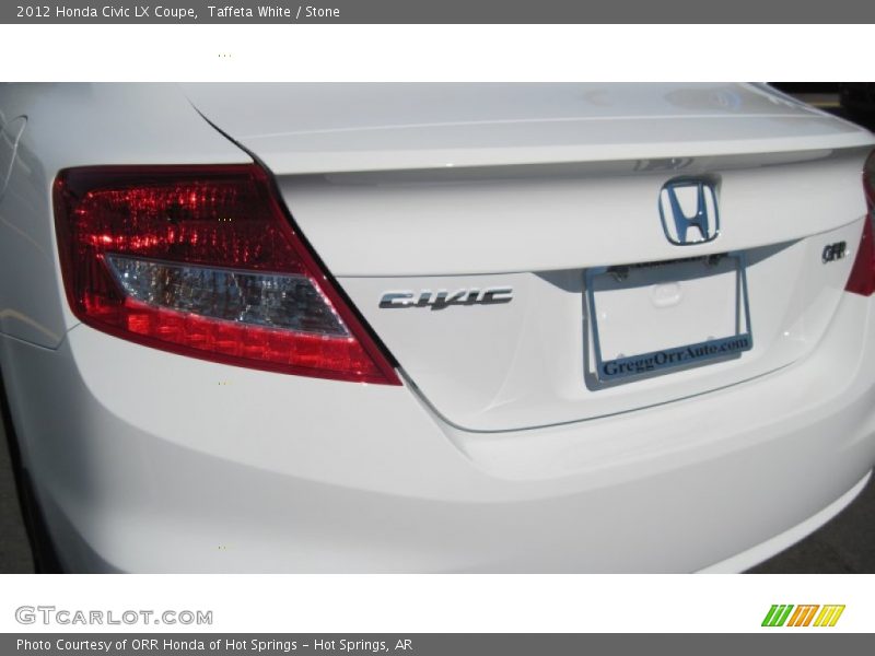 Taffeta White / Stone 2012 Honda Civic LX Coupe