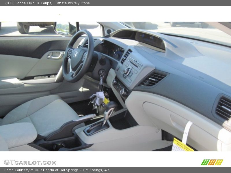 Taffeta White / Stone 2012 Honda Civic LX Coupe
