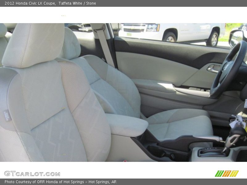 Taffeta White / Stone 2012 Honda Civic LX Coupe