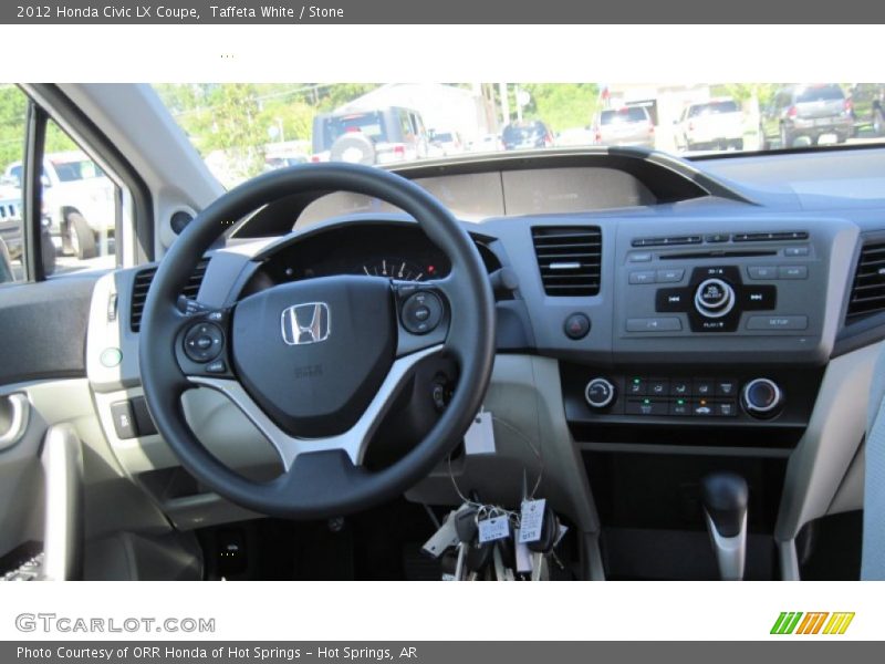 Taffeta White / Stone 2012 Honda Civic LX Coupe