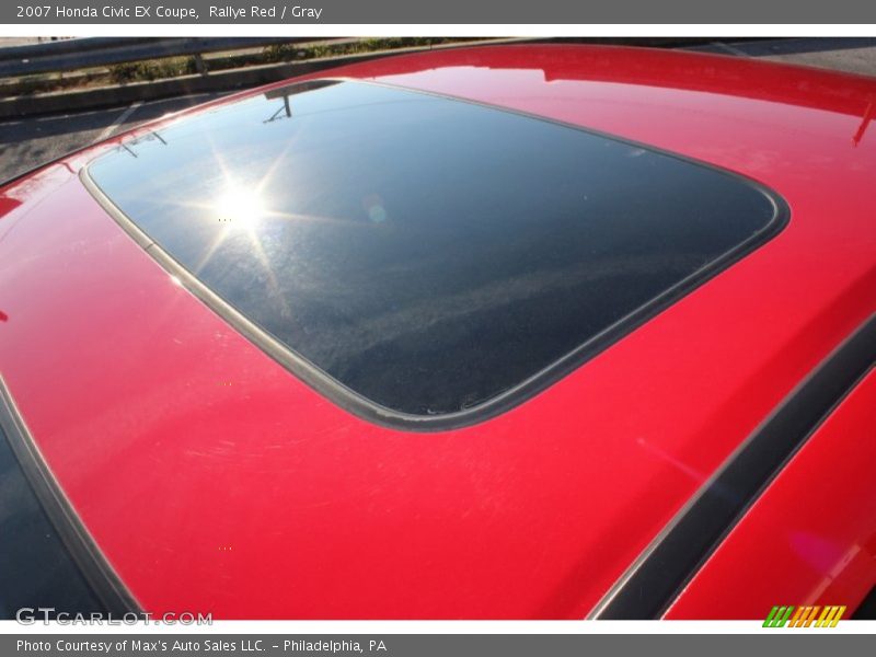 Rallye Red / Gray 2007 Honda Civic EX Coupe