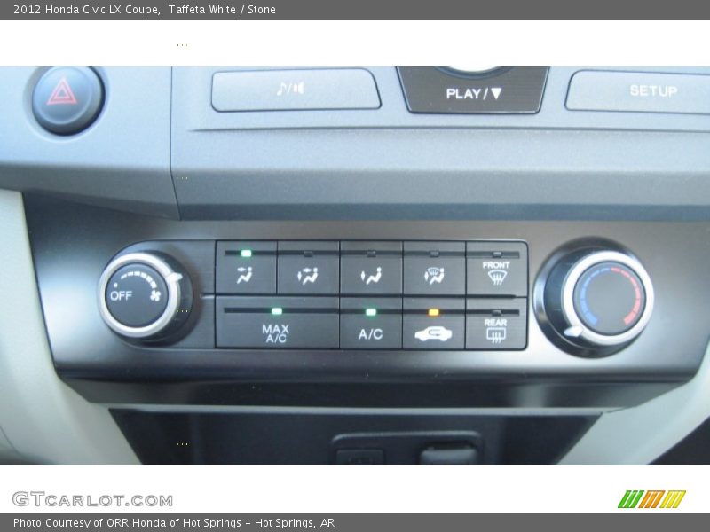 Taffeta White / Stone 2012 Honda Civic LX Coupe