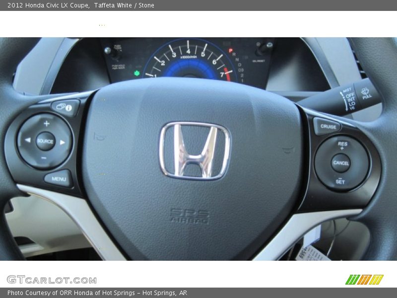 Taffeta White / Stone 2012 Honda Civic LX Coupe