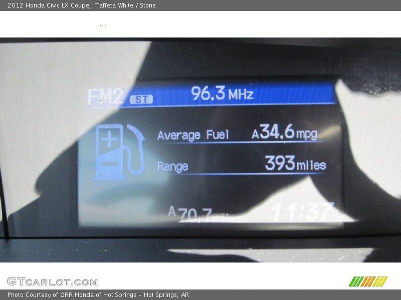 Taffeta White / Stone 2012 Honda Civic LX Coupe