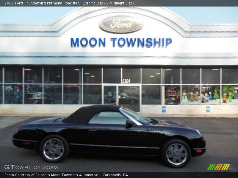 Evening Black / Midnight Black 2002 Ford Thunderbird Premium Roadster