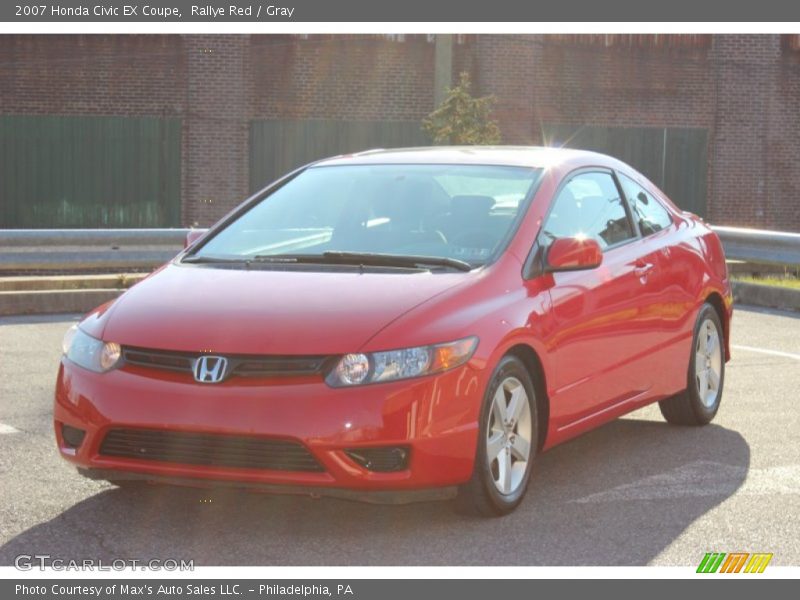 Rallye Red / Gray 2007 Honda Civic EX Coupe