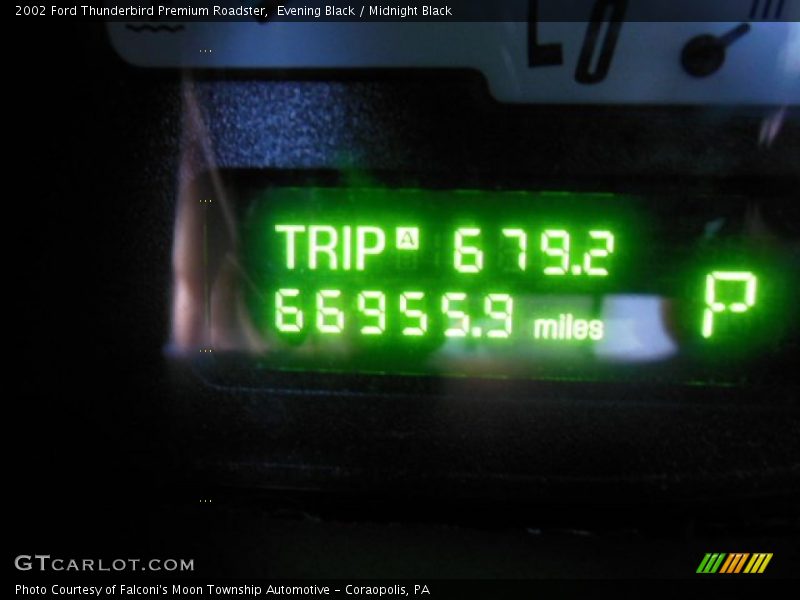Evening Black / Midnight Black 2002 Ford Thunderbird Premium Roadster
