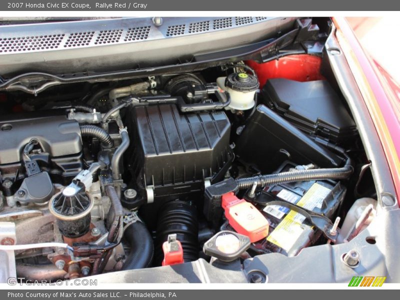 Rallye Red / Gray 2007 Honda Civic EX Coupe