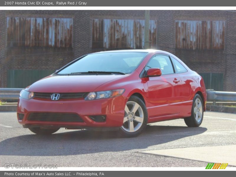 Rallye Red / Gray 2007 Honda Civic EX Coupe