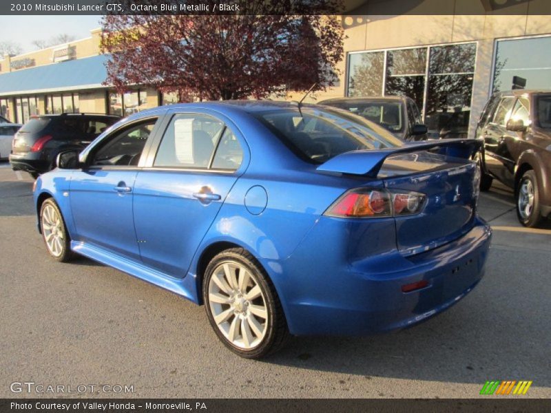 Octane Blue Metallic / Black 2010 Mitsubishi Lancer GTS