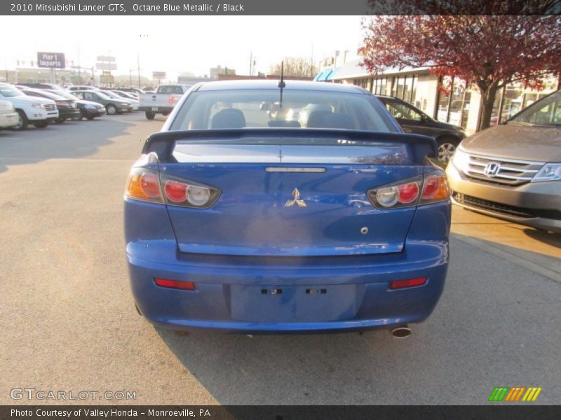 Octane Blue Metallic / Black 2010 Mitsubishi Lancer GTS